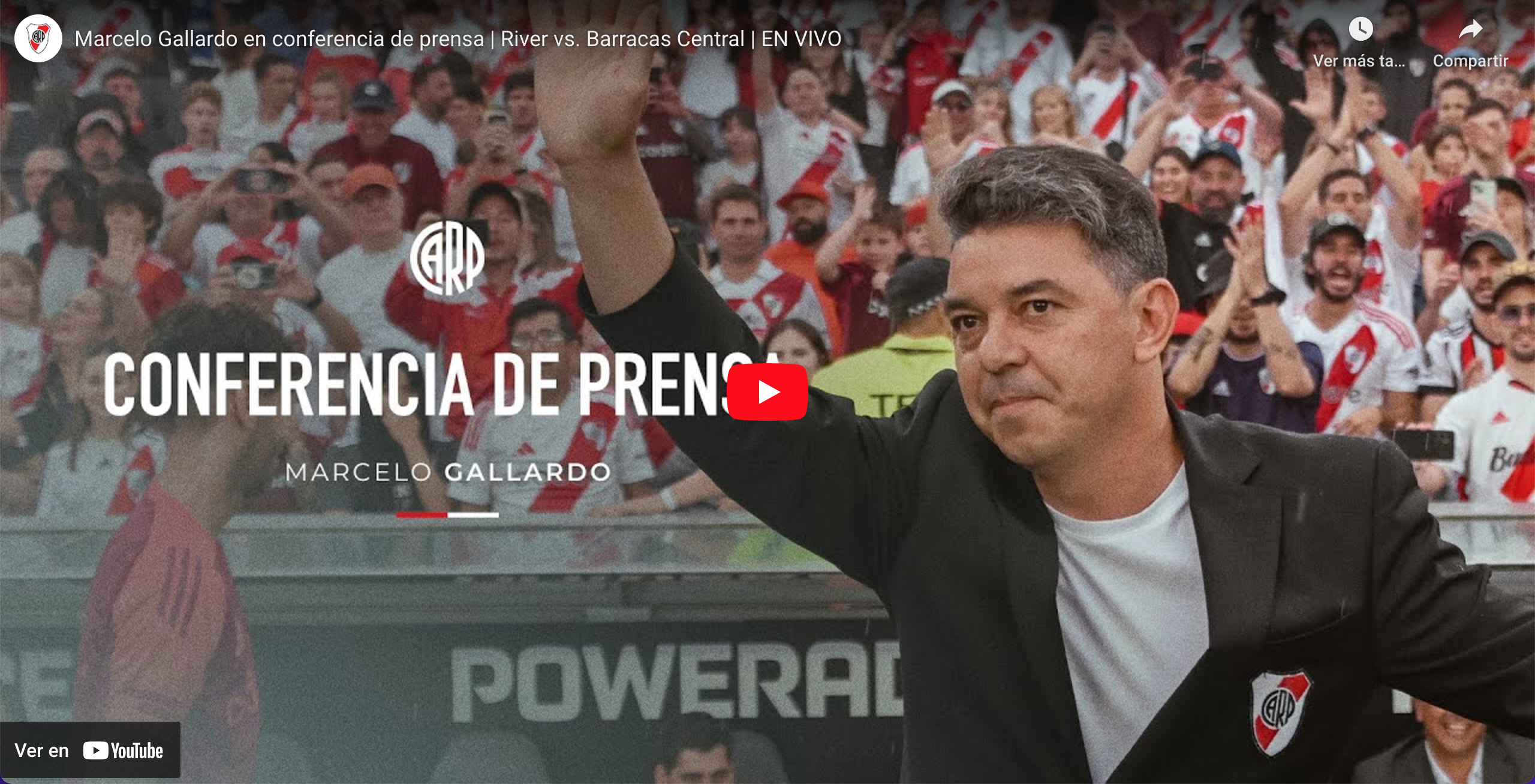 En la imagen se observa a Marcelo Gallardo saludando en el munumental. Video: de la conferencia de prensa | River vs. Barracas Central